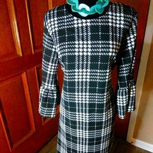 Black and White Plead dress